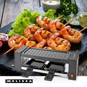 Gratar electric Raclette Melissa, 400W, compact, antiaderent, negru - Img 8