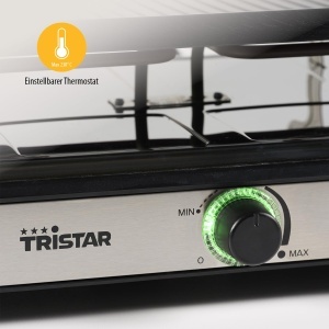 Gratar electric Raclette Tristar RA-2746, pentru 8 persoane, 1400 W, termostat reglabil, negru - Img 7