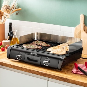 Gratar electric Tefal BBQ Family TG800N10 2400W 2 suprafete independente negruargintiu - Img 7