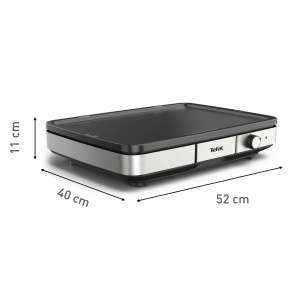 Gratar electric Tefal Maxi Plancha CB690D 2300W antiaderent interiorexterior negruargintiu - Img 8