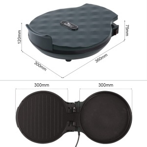 Gratar electric Uten, 1200W, suprafata antiaderenta, termostat reglabil, 30 cm - Img 7
