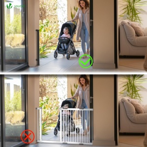 Gratar extensibil VOUNOT 0-180CM, pentru copii si animale, Negru - Img 3