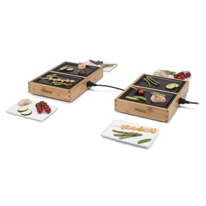 Grill de masa Princess Dinner4All 104040, 4 persoane, 840W, cu 4 plite ceramice