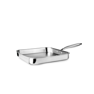 Grill din inox IBILI 653228, 28 cm, fara antiaderenta, inductie