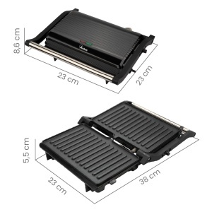 Grill Electric Ardes SFIZIO Flex 1000 W, Antiaderent, Negru - Img 4