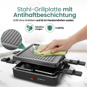 Grill electric Emerio RG-120656, 4 tigai, 600W, antiaderent, negru - Img 5
