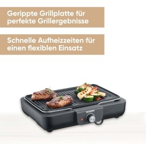 Grill electric Severin PG 8556, 2200 W, pentru interior si exterior, negru - Img 2