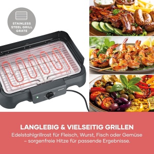 Grill electric Severin PG 8593, 2000W, 38x22 cm, negru - Img 5