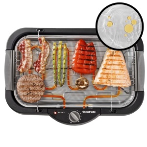Grill electric Taurus Maxims, 2400W, suprafata 41x24 cm, termostat reglabil