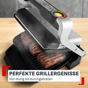 Grill electric Tefal OptiGrill GC712D12, 6 programe, 600 cm, inox - Img 3