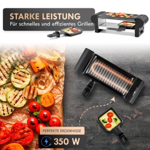 Grill Raclette Clatronic RG 3592 pentru 2 persoane, 20.5 x 10.5 cm, 350W - Img 5