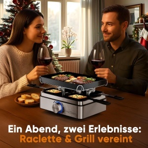 Grill Raclette ProfiCook PC RG 1301 pentru 4 persoane, 800W, cu termostat reglabil - Img 7