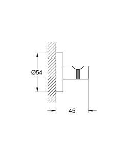 GROHE Start carlig pentru halat de baie fara gaurire suport pentru prosoape cu atasament ascuns pentru lipire sau gaurire cu suruburi si dibluri fara  - Img 3