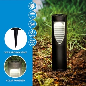 Grundig Solarlampa LED Warm White Negru pentru Exterior - Img 4