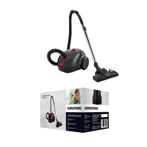 Grundig, VCC 3850 A Aspirator cu sac, 800W, 2.1 L, Negru/Rosu - Img 1