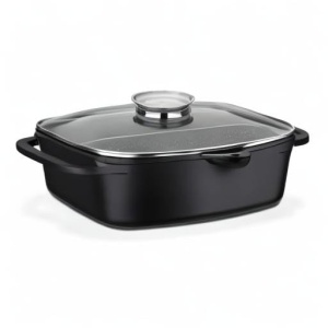 GSW Universalbrater Gourmet Granit 6 Litri Negru Aliaj Aluminiu Inductie - Img 8