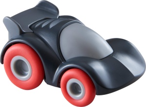 HABA 305560 - Kullerbu - Masina sport de culoare antracit masina de curse de la 2 ani cu motor oscilant accesorii pentru pista Kullerbu si pentru joc