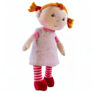 HABA Cuddly Doll Roya - Papusa moale de carpa 25 cm ideala pentru bebelusi si copii mici - lavabila la 30 degC de la 6 luni - 1303730001 - Img 11