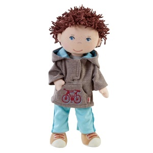 HABA Doll Lian - Papusa moale de carpa 30 cm ideala pentru bebelusi si copii mici lavabila si usor de imbracat si de scos de la 18 luni - 1302109001
