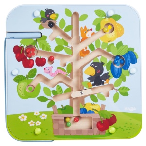 HABA Magnetic Game Orchard - Labirint cu pix si bile magnetice, favorizeaza numararea si potrivirea culorilor, jucarii din lemn de la 2 ani - 1306083001