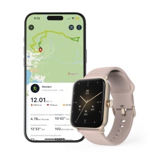 Hama Smartwatch 6010 165 Touch GPS 100 Sporturi Rose - Img 7
