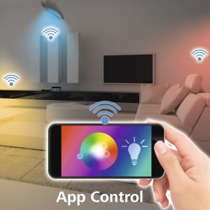 Hama Wi-Fi LED Lamp E27 Set de 3 Lampa Smart Home 85W Bec reglabil RGBW multicolor lampa LED WiFi cu control vocal si aplicatie compatibil cu Alexa Go - Img 3