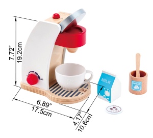 Hape E3146 Masina de cafea pentru copii Alb-Negru din lemn - Img 6