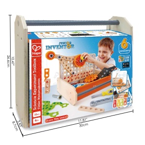 Hape Junior Inventor Tinkerer Toolbox Experiment Set, Mint Toys, de la 4 ani - Img 4