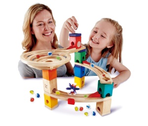 Hape Starter Set Quadrilla Endspurt, marmura cu 27 de componente din lemn si 30 de bile, jucarie MINT, de la 4 ani - Img 2
