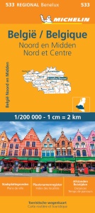 Harta Michelin Belgia Nord si Central, format usor de utilizat - Img 1