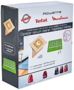 Hartie si filtru pentru pungi HEPA Rowenta Tefal Moulinex