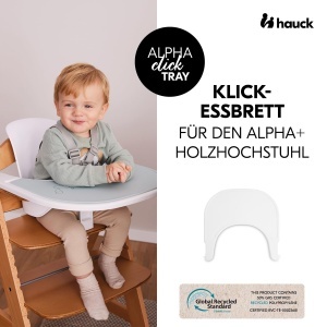 Hauck Alpha Click Tray White Compatibil cu Scaunele Alpha si Beta Material Reciclat Usor de Montat - Img 3