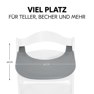 hauck Klickbrett Compatibil cu scaunul inalt din lemn Alpha si Beta Tava Alpha Click fabricat din material reciclat certificat GRS Atasament cu clic r - Img 5