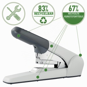 Heftuitor Leitz 5552, Capacitate 60 Foi, Alb - Img 3