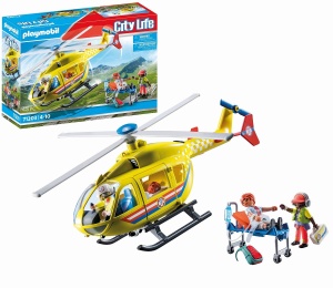 Helicopter de salvare PLAYMOBIL 71203, 48 piese, pentru copii de la 4 ani