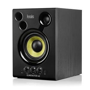 Hercules DJMonitor 42 - Difuzoare DJ active cu woofer de 4 inch, putere de 80W, sunet precis, sistem Bass Reflex, pentru DJ si iubitori de muzica - Img 4