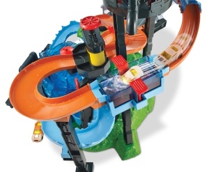 Hot Wheels FTB67 - City Ultimate Car Wash cu Crocodil Set de joc Statie de spalat auto cu efect de schimbare a culorii incl 1 masina de jucarie si ali - Img 5
