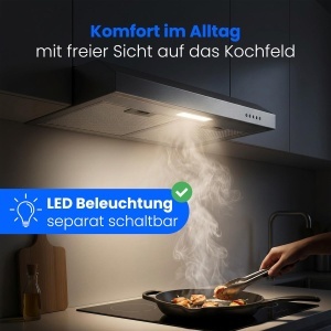 Hota de bucatarie Bomann DU 7613, 60 cm, 222 mh, cu LED - Img 5