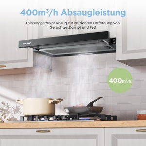 Hota incorporabila COMFEE CHL03M21B, 60 cm, 400 mh, Negru, Clasa A - Img 3