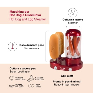 Hotdog Maker Beper P101CUD502 3-in-1, 440 W, 6 oua, 2 chifle - Img 4