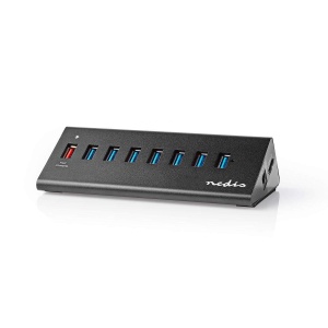 Hub USB NEDIS UHUBUP3810BK - 8 Porturi USB 3.0, Alimentare Externa, Aluminiu - Img 6