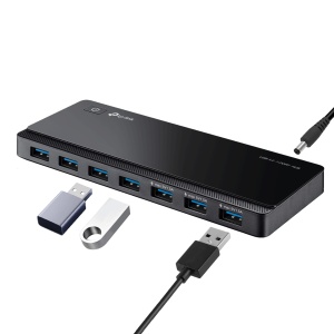 Hub USB TP-Link UH700, 7 porturi, USB 3.0, alimentare, incarcare rapida