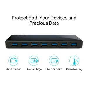 Hub USB TP-Link UH720, 7 porturi USB 3.0, 5 Gbps, 2 porturi de incarcare 5V2.4A - Img 3