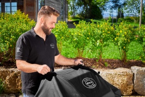 Husa de protectie ROSLE pentru BBQ-Station VIDERO G4G4-S, 100 poliester, neagra - Img 5