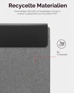 Husa Laptop Lenovo Yoga 14,5 inch, Magnet, Recycle PET, Gri - Img 5