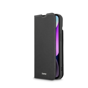 Husa pentru iPhone 14 Hama, neagra, cu suport, doua carduri, anti-fingerprint - Img 3