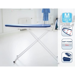 Husa pentru masa de calcat Leifheit Air Active M Blue, 118x38 cm, cu pereti perforati - Img 3