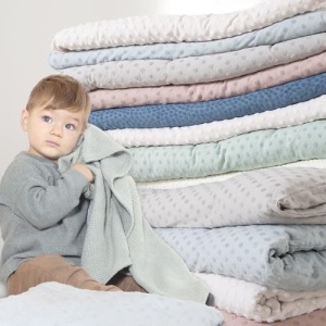 Husa pentru salteluta de infasat roba Frosty Almond 85x75 cm bumbac organic certificare GOTS culoare bej - Img 4