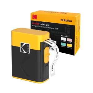 Imprimanta de Etichete KODAK Label ERA M50, Culoare Galbena, 1 Rola Autocolant 12 Role Set