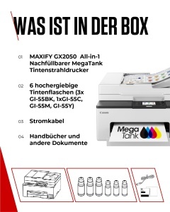 Imprimanta multifunctionala Canon MAXIFY GX2050, 4-in-1, MegaTank, Wi-Fi - Img 7